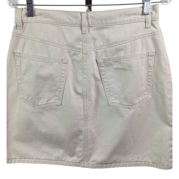 GAP A-line Cotton Denim Mini Skirt Tan Size 10 - Picture 6 of 12